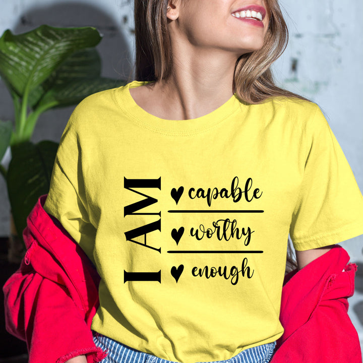 I Am Capable, Worthy, Enough - Bella canvas