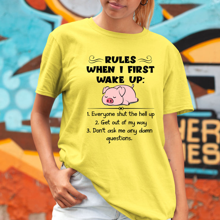 Rules When I First Wake Up - Bella canvas