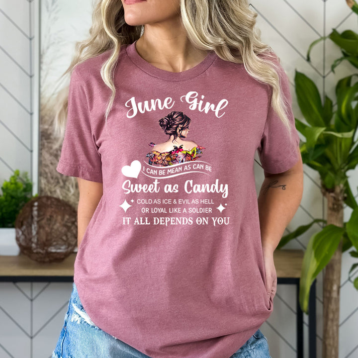 June Girl Sweet As Candy - Bella Canvas