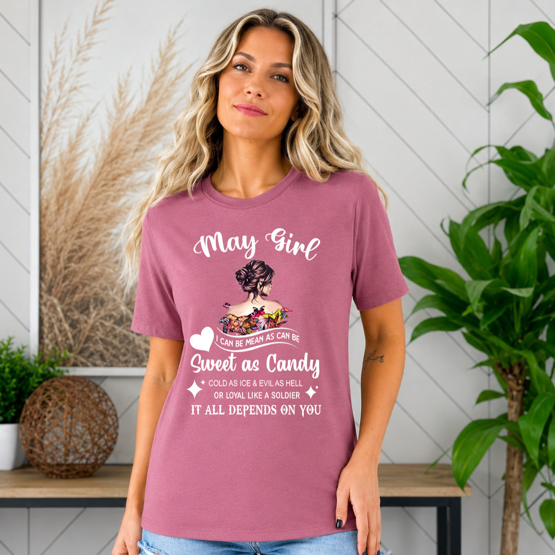 May Girl Sweet As Candy - Bella Canvas