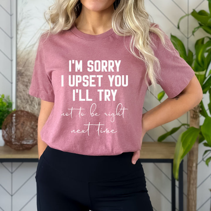 I'm Sorry I Upset You - Bella canvas