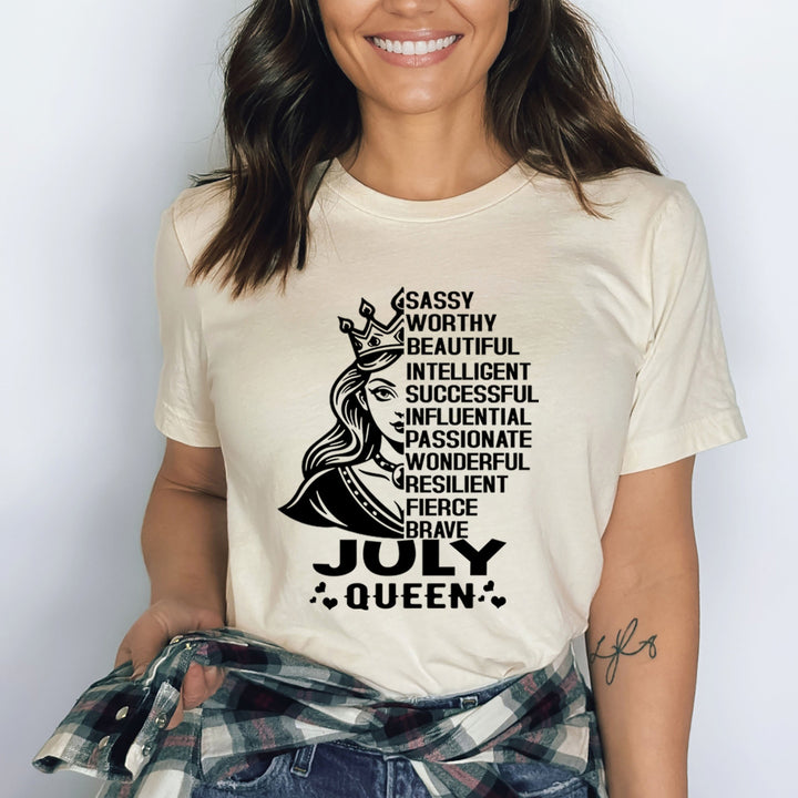 July Queen Worthy And Beautiful - Bella Canvas