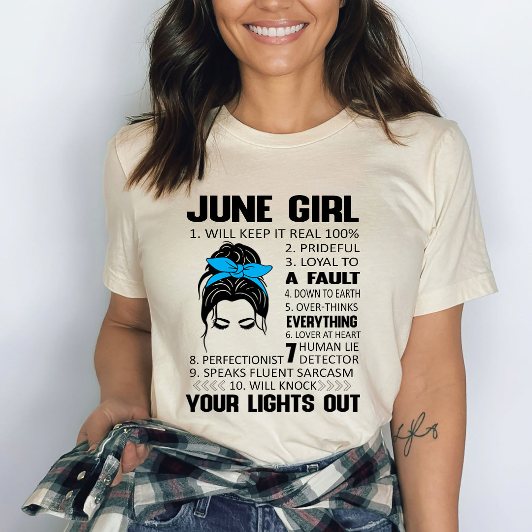 June Girl (Speaks Fluent Sarcasm) - Bella Canvas