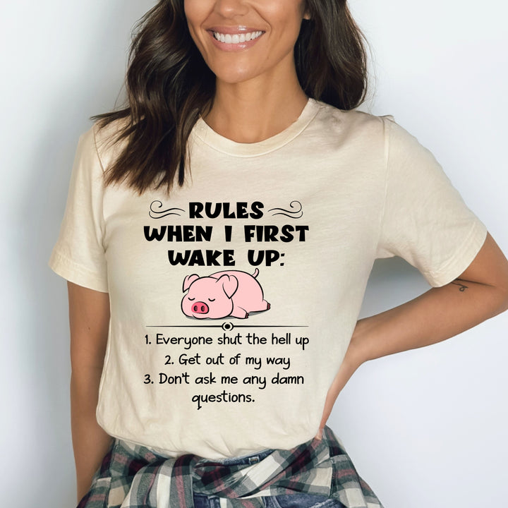 Rules When I First Wake Up - Bella canvas