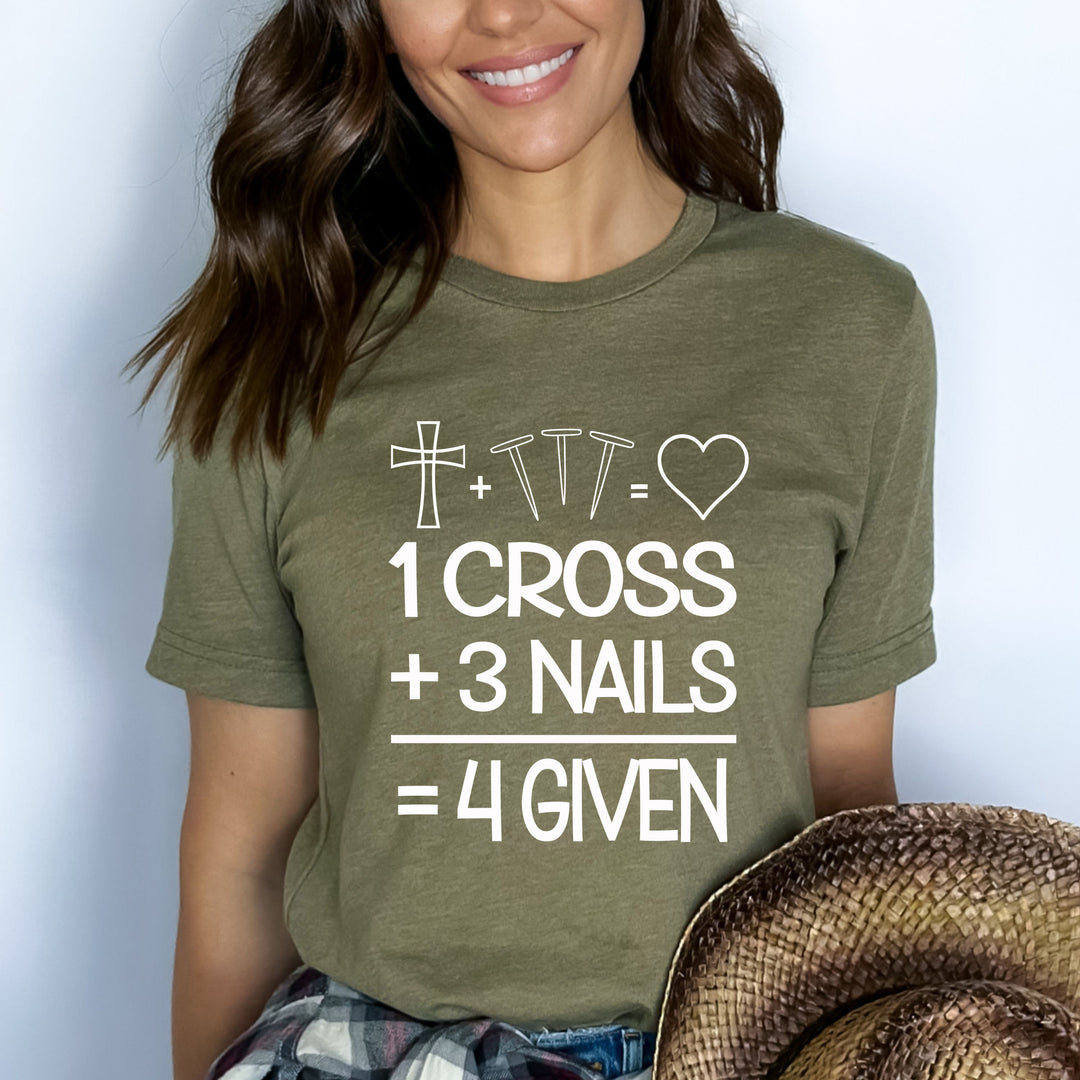 1 Cross + 3 Nails - Bella canvas