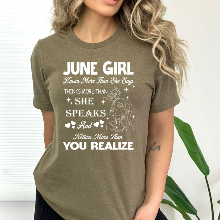 June Girl Notice More Than You Realize - Bella Canvas