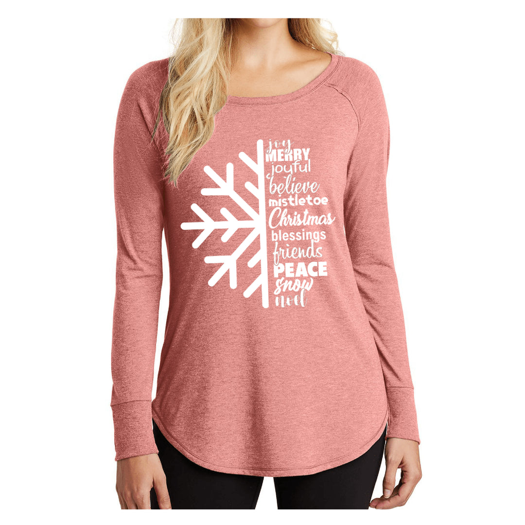 "JOY MERRY JOYFUL BELIEVE"- Stylish Long-Sleeve Tee