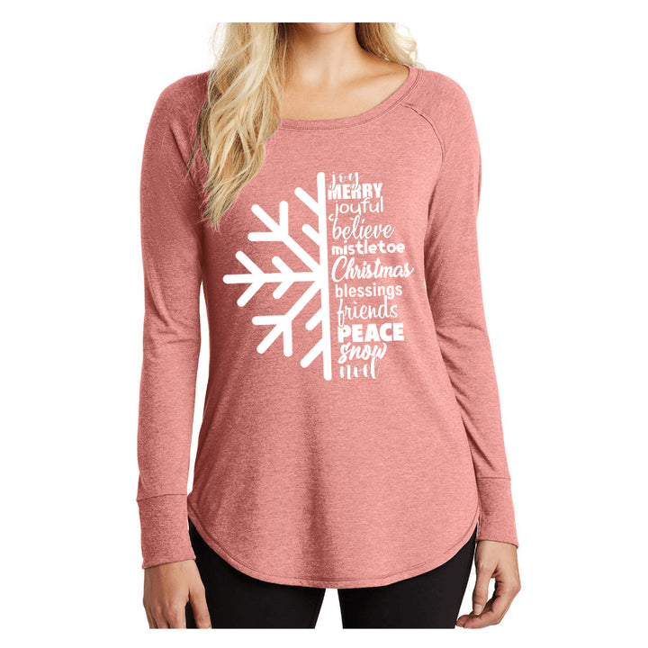"JOY MERRY JOYFUL BELIEVE"- Stylish Long-Sleeve Tee