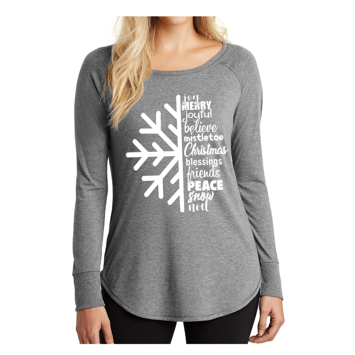 "JOY MERRY JOYFUL BELIEVE"- Stylish Long-Sleeve Tee