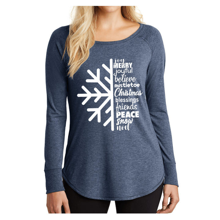 "JOY MERRY JOYFUL BELIEVE"- Stylish Long-Sleeve Tee