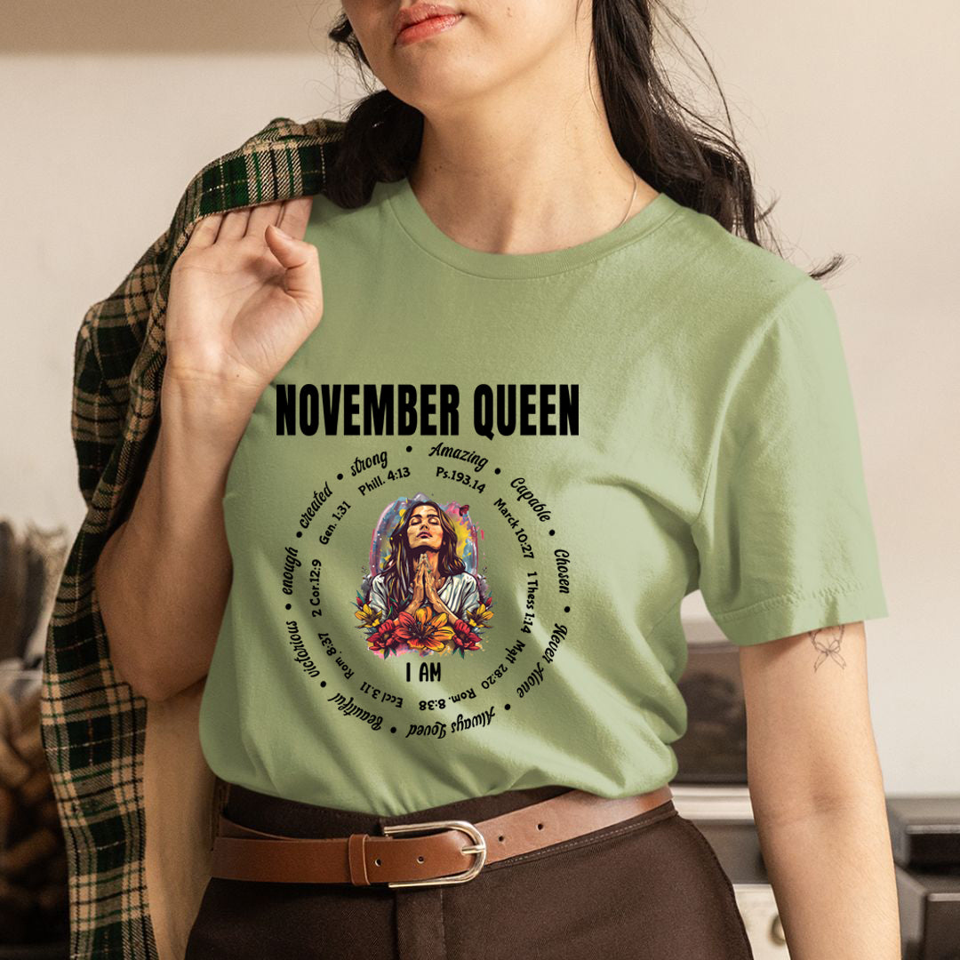 I Am November Queen Strong, Amazing And Capable - Unisex T-Shirt