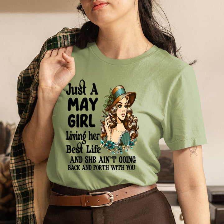 May Girl Living Her Best Life - Unisex T-Shirt