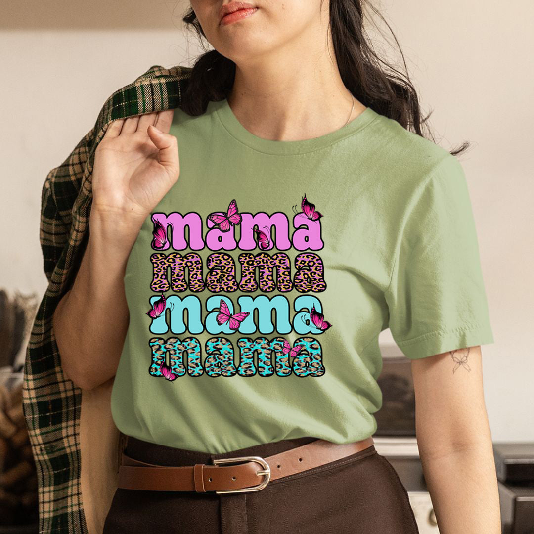 Mama Mama With Butterfly- Unisex T-Shirt