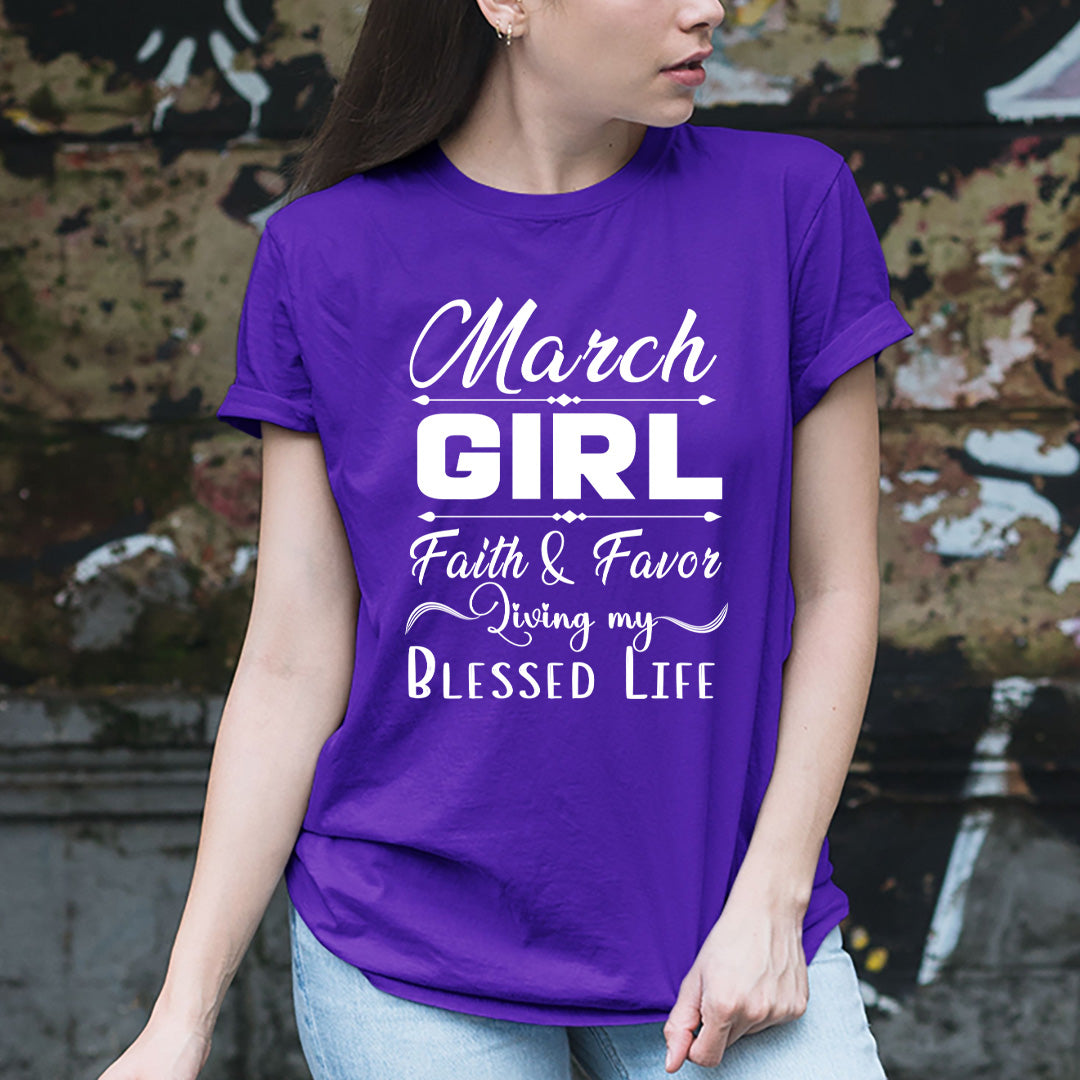March Girl Faith & Favor - Unisex T-Shirt