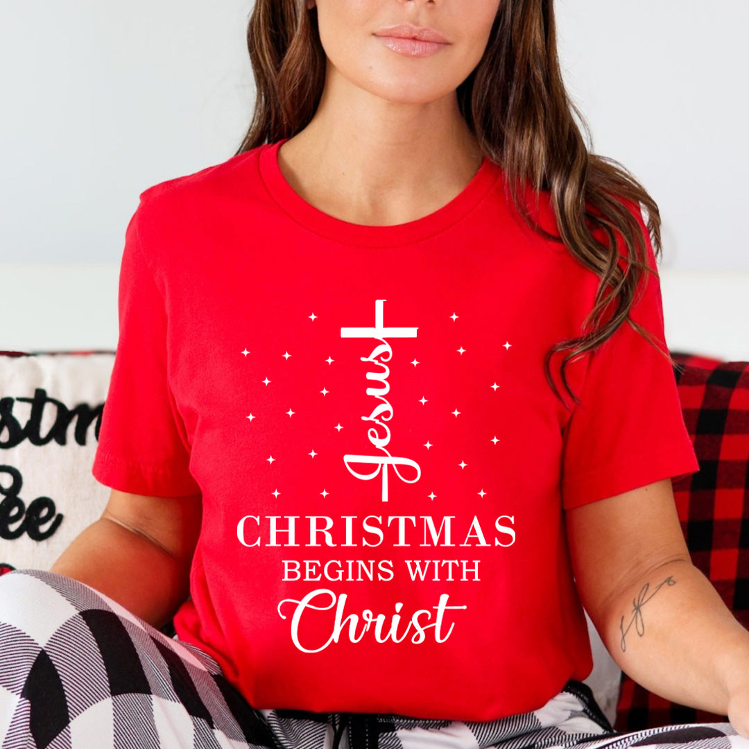 Christmas Begins With Christ - Unisex T-Shirt