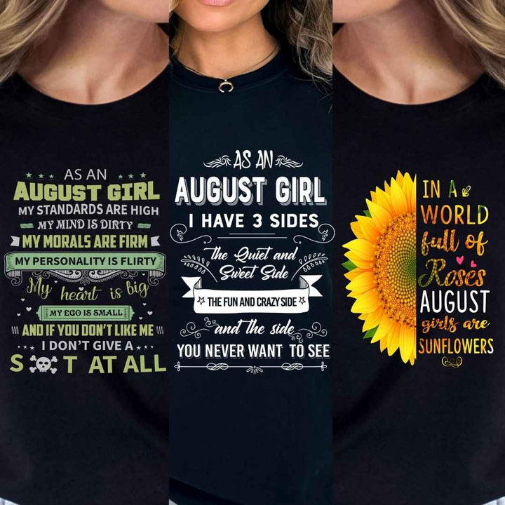 "Get Exclusive Discount On August Combo Pack Of 3 Shirts(Flat Shipping) For B'day Girls