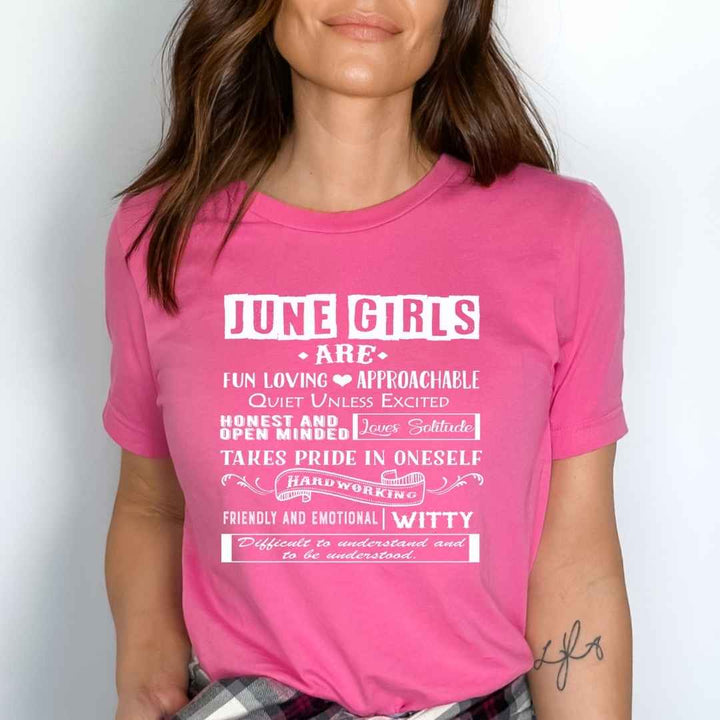 "JUNE GIRLS ARE FUN LOVING, APPROACHABLE, QUIET UNLESS EXCITED