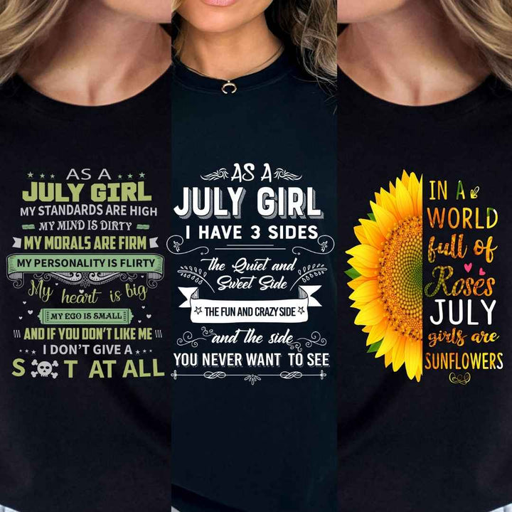 "Get Exclusive Discount On July Combo Pack Of 3 Shirts(Flat Shipping) For B'day Girls