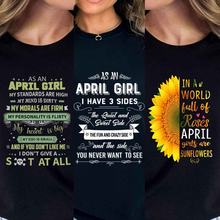 "Get Exclusive Discount On April Combo Pack Of 3 Shirts(Flat Shipping) For B'day Girls