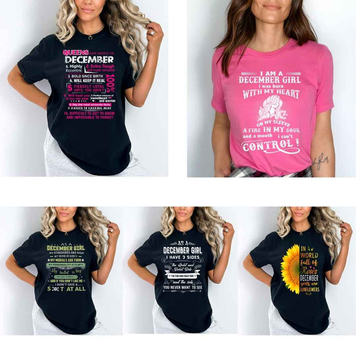 "Get Exclusive Discount On December Combo Pack Of 5 Shirts"(Flat Shipping) For B'day Girls.