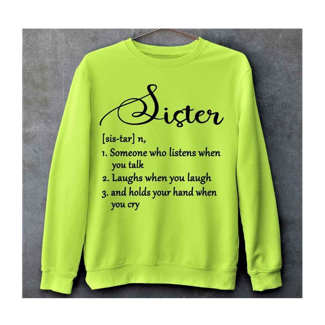 "SISTER(SIS-TAR")" Hoodie And SweatShirt.