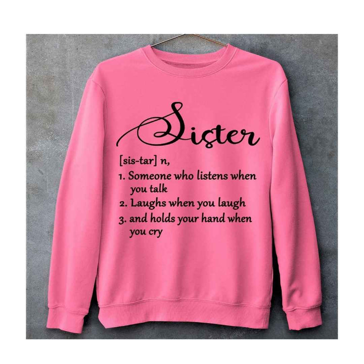 "SISTER(SIS-TAR")" Hoodie And SweatShirt.
