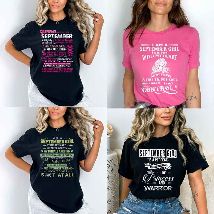 "Get Exclusive Discount On September Combo Pack Of 4 Shirts(Flat Shipping) For B'day Girls.