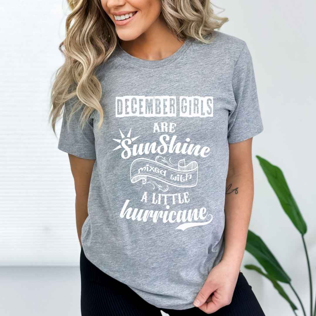 DECEMBER GIRLS ARE SUNSHINE MIXED WITH LITTLE HURRICANE, BIRTHDAY BASH
