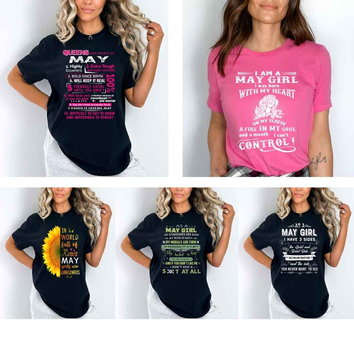 "Get Exclusive Discount On May Combo Pack Of 5 Shirts"(Flat Shipping) For B'day Girls.