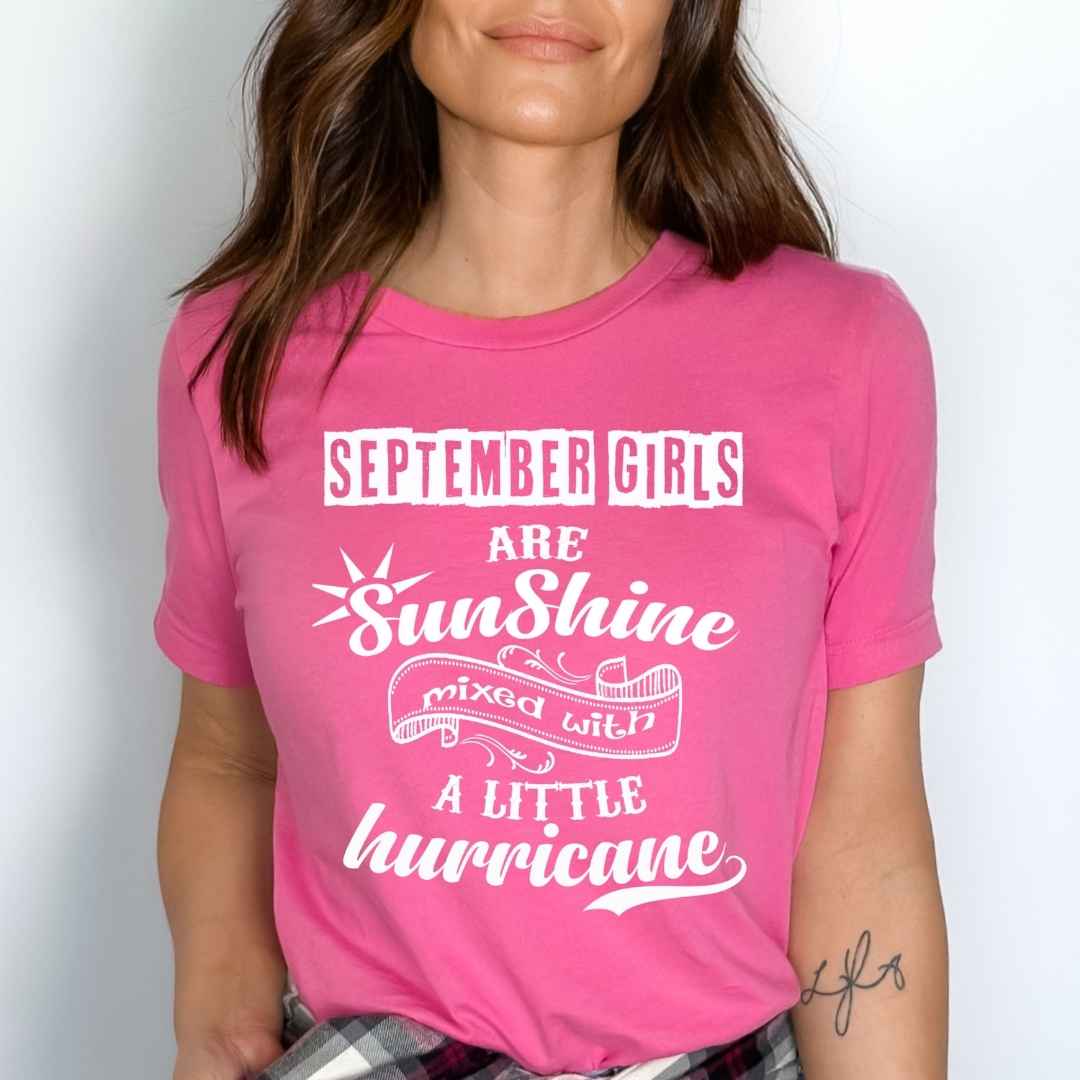 SEPTEMBER GIRLS ARE SUNSHINE MIXED WITH LITTLE HURRICANE, BIRTHDAY BASH (FLAT SHIPPING)