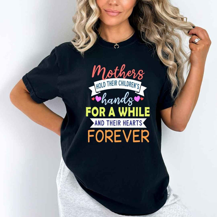 " Mothers hold their children's hands "