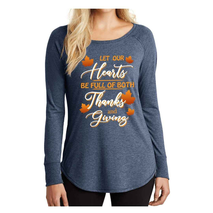 "THANKS AND GIVING"- Stylish Long-Sleeve Tee