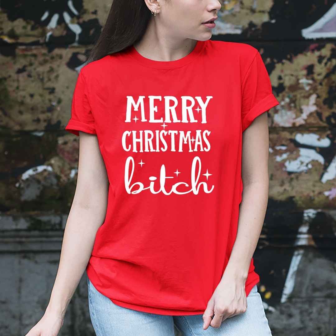MERRY CHRISTMAS BITCH - Relaxed Tee