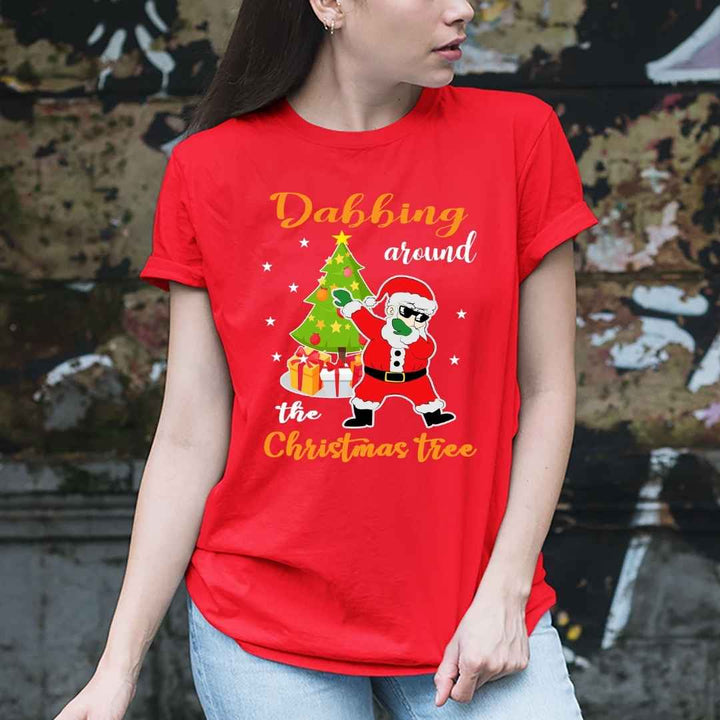 "DABBING AROUND THE CHRISTMAS TREE" (UNISEX T-SHIRT)