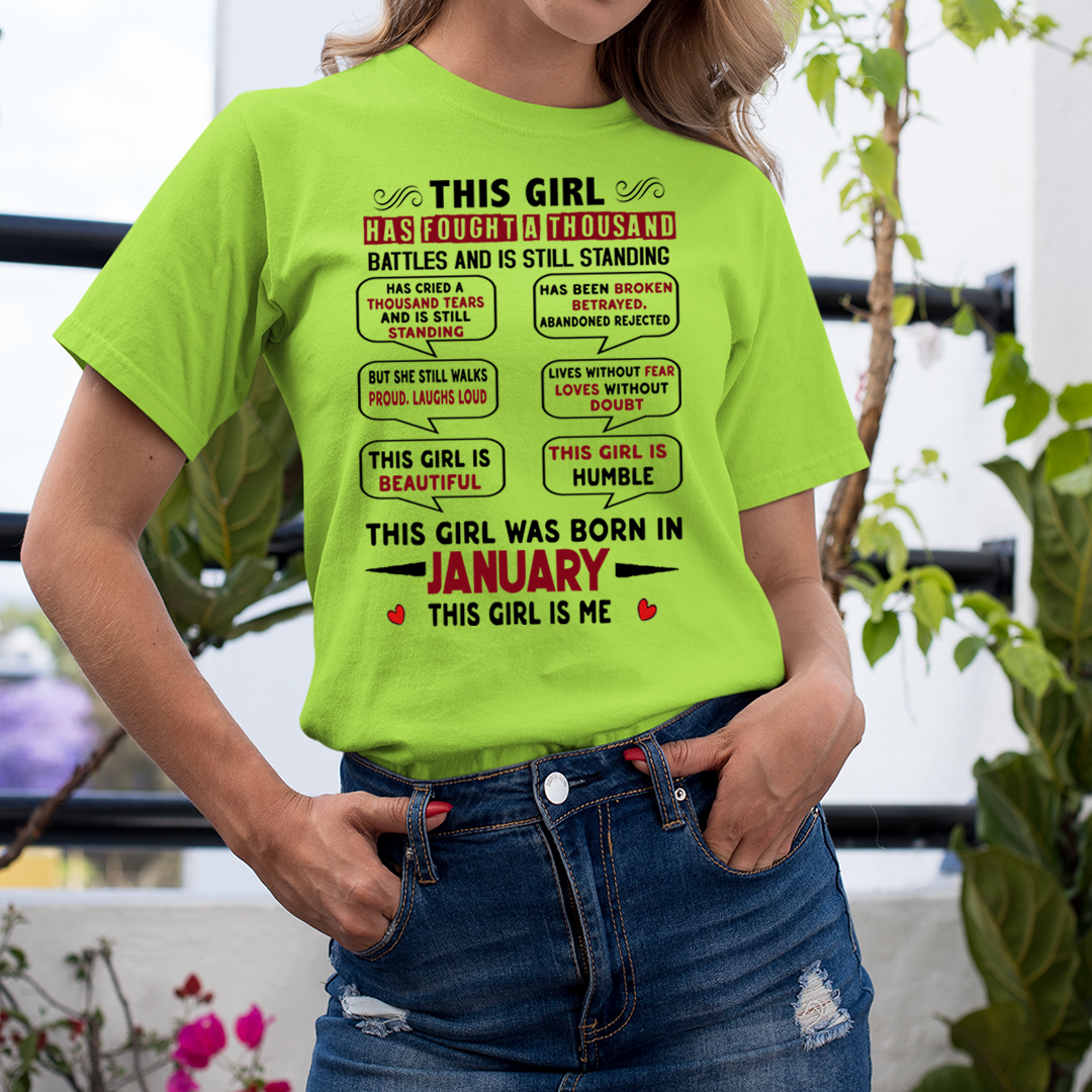 This Girl Was Born In January - Unisex T-Shirt