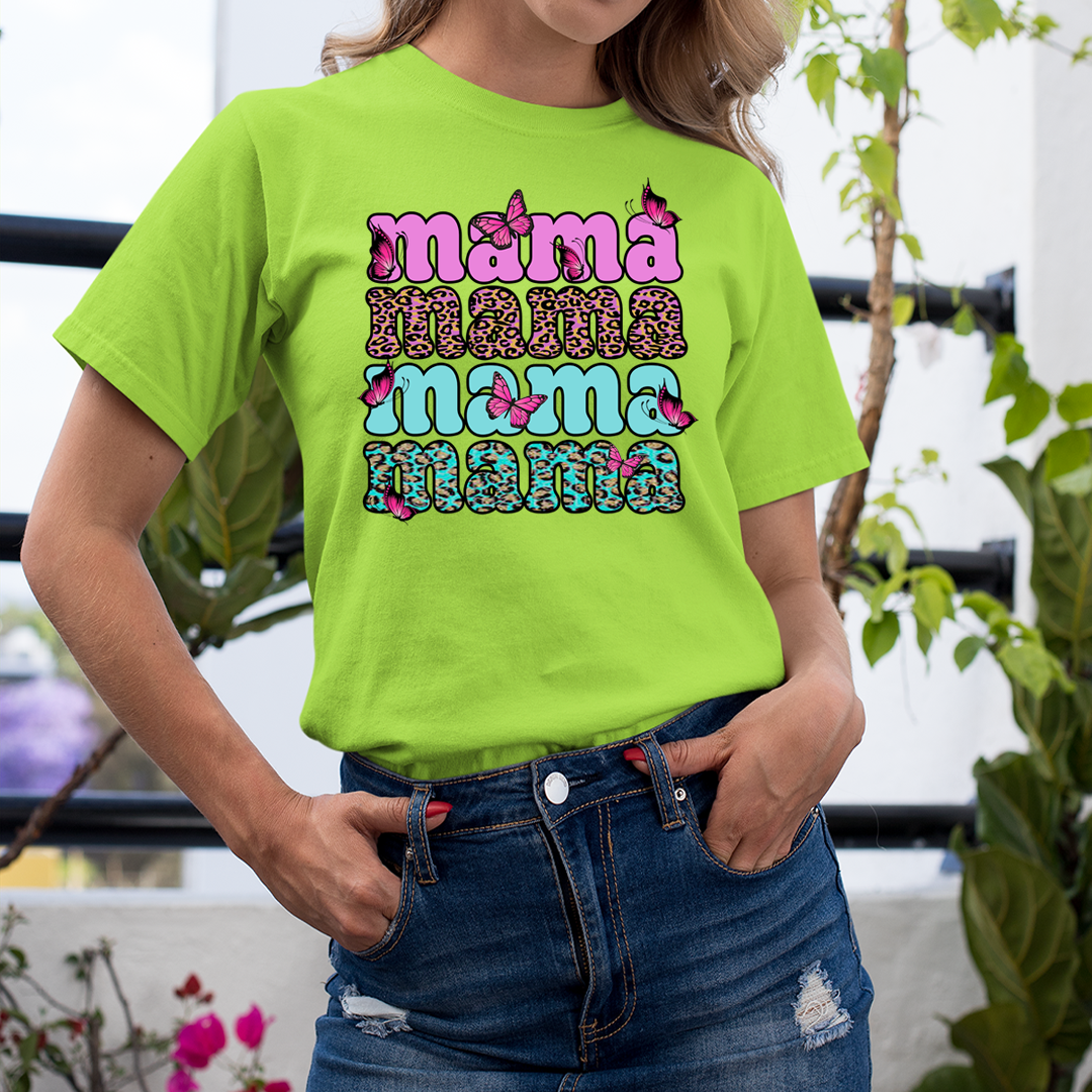 Mama Mama With Butterfly- Unisex T-Shirt