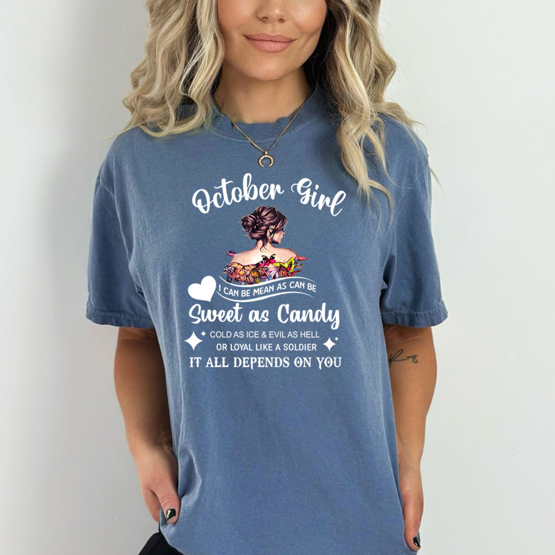 October Girl Sweet As Candy - Bella Canvas