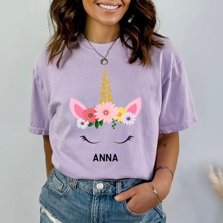 White Childish Unicorn - Bella Canvas
