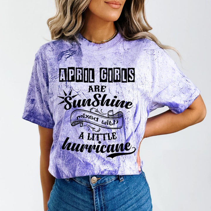 April Girls Are Sunshine - Unisex Tie-Dye Colorblast T-Shirt