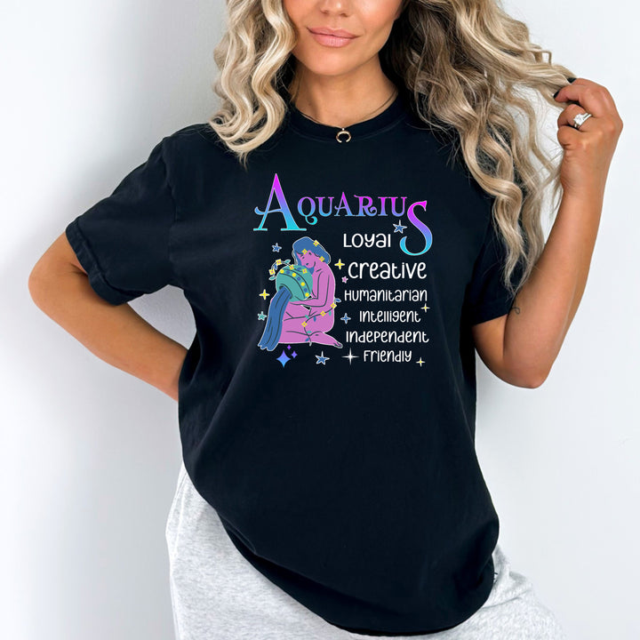 Aquarius (LOYAL CREATIVE) - Zodiac Bella Canvas