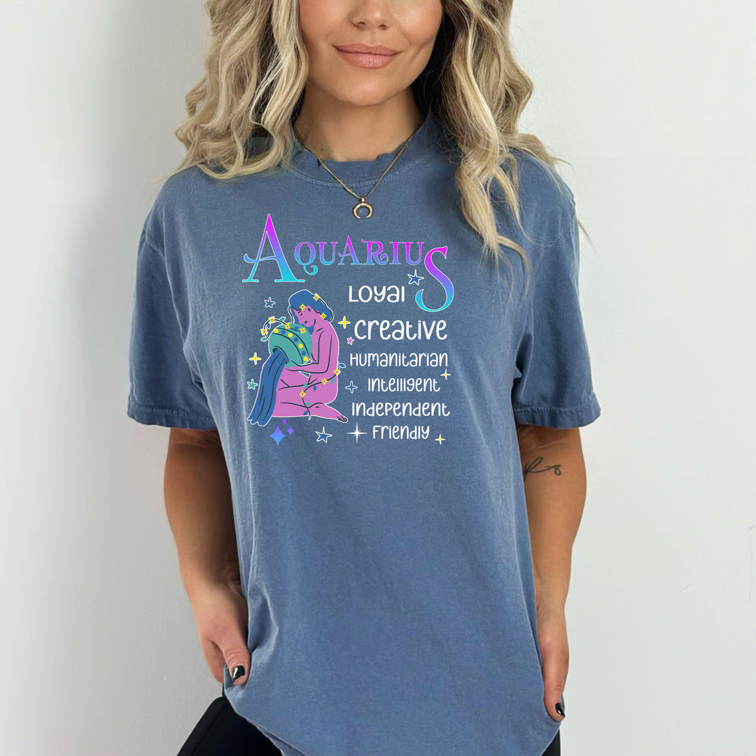 Aquarius (LOYAL CREATIVE) - Zodiac Bella Canvas
