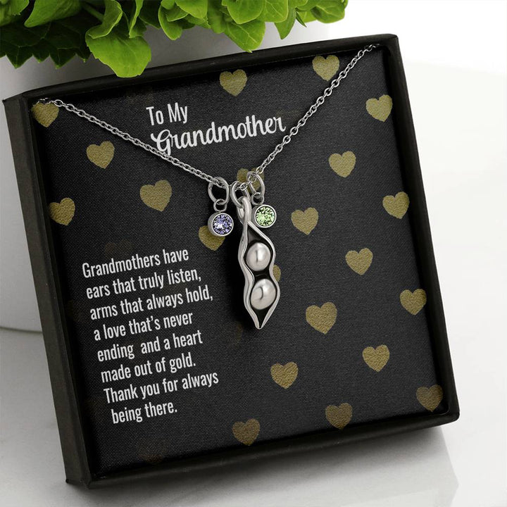 Pears In A Pod Necklace For Grandmother