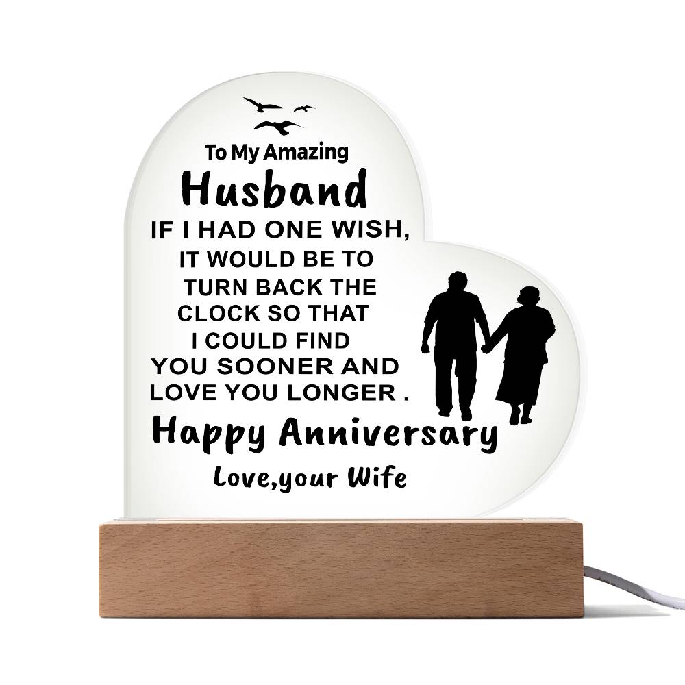 Anniversary Gift For Your Loved Ones - Acrylic Heart Plaque