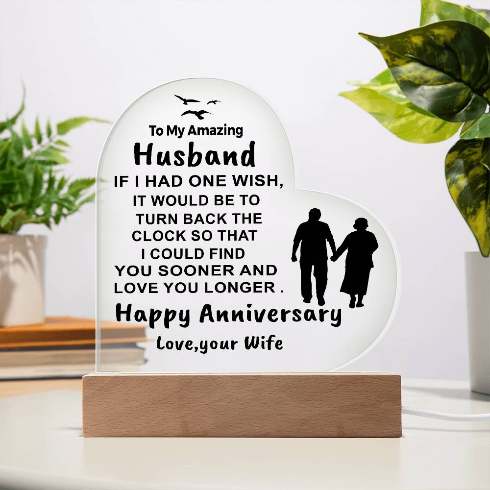 Anniversary Gift For Your Loved Ones - Acrylic Heart Plaque