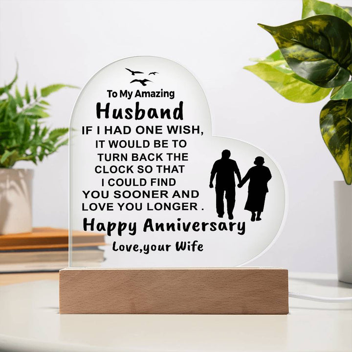 Anniversary Gift For Your Loved Ones - Acrylic Heart Plaque