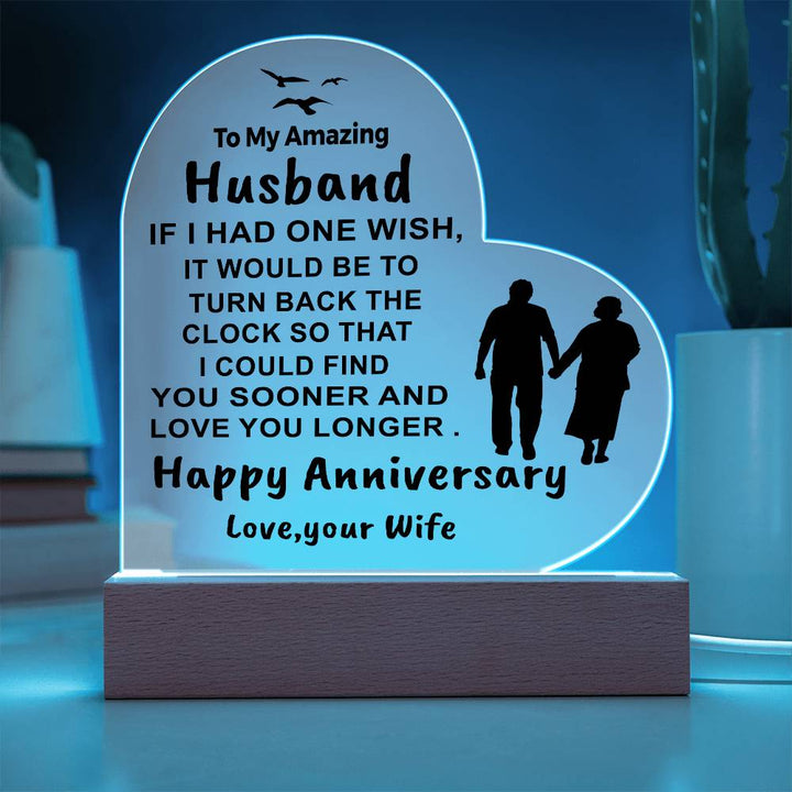 Anniversary Gift For Your Loved Ones - Acrylic Heart Plaque