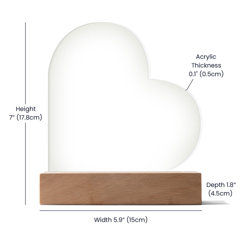 Anniversary Gift For Your Loved Ones - Acrylic Heart Plaque