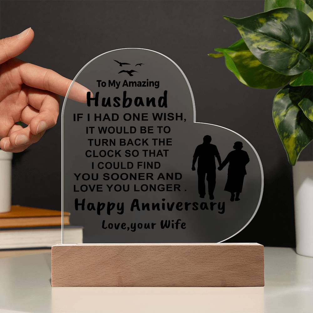 Anniversary Gift For Your Loved Ones - Acrylic Heart Plaque