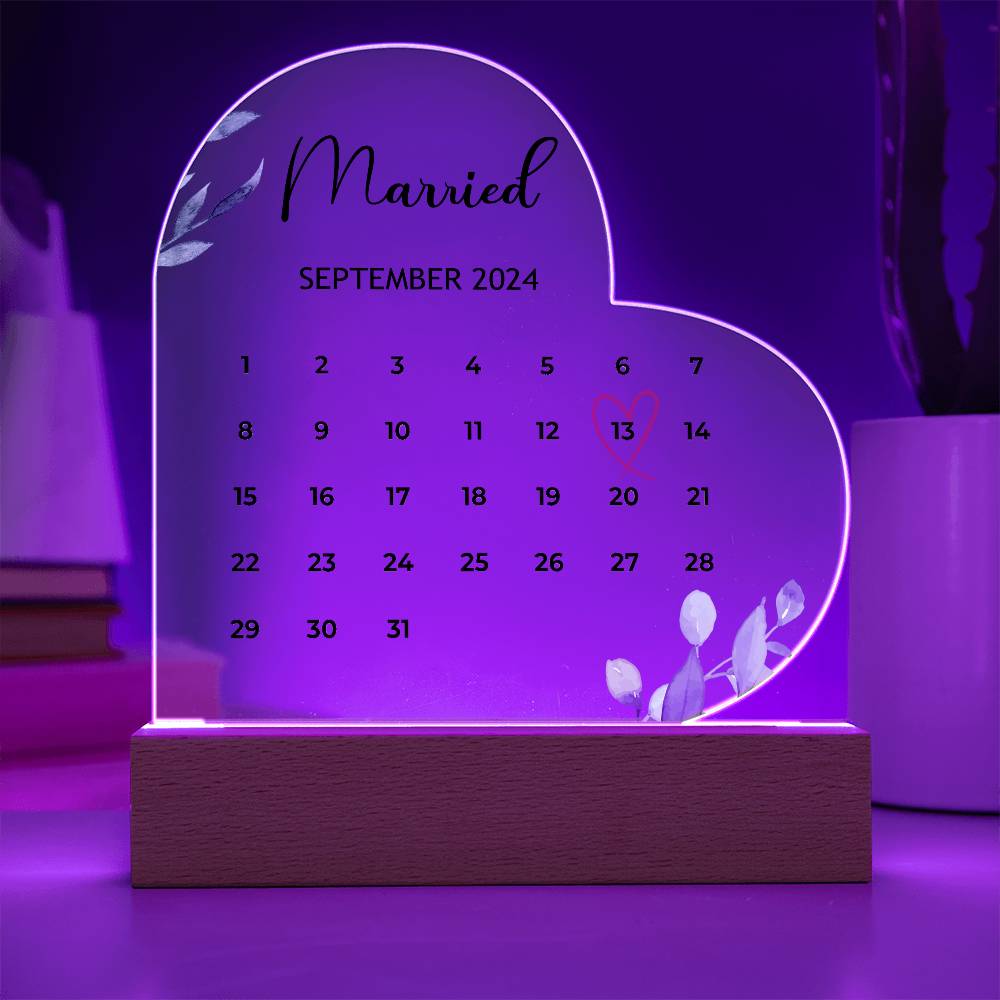 Personalized Married Calendar For Couple