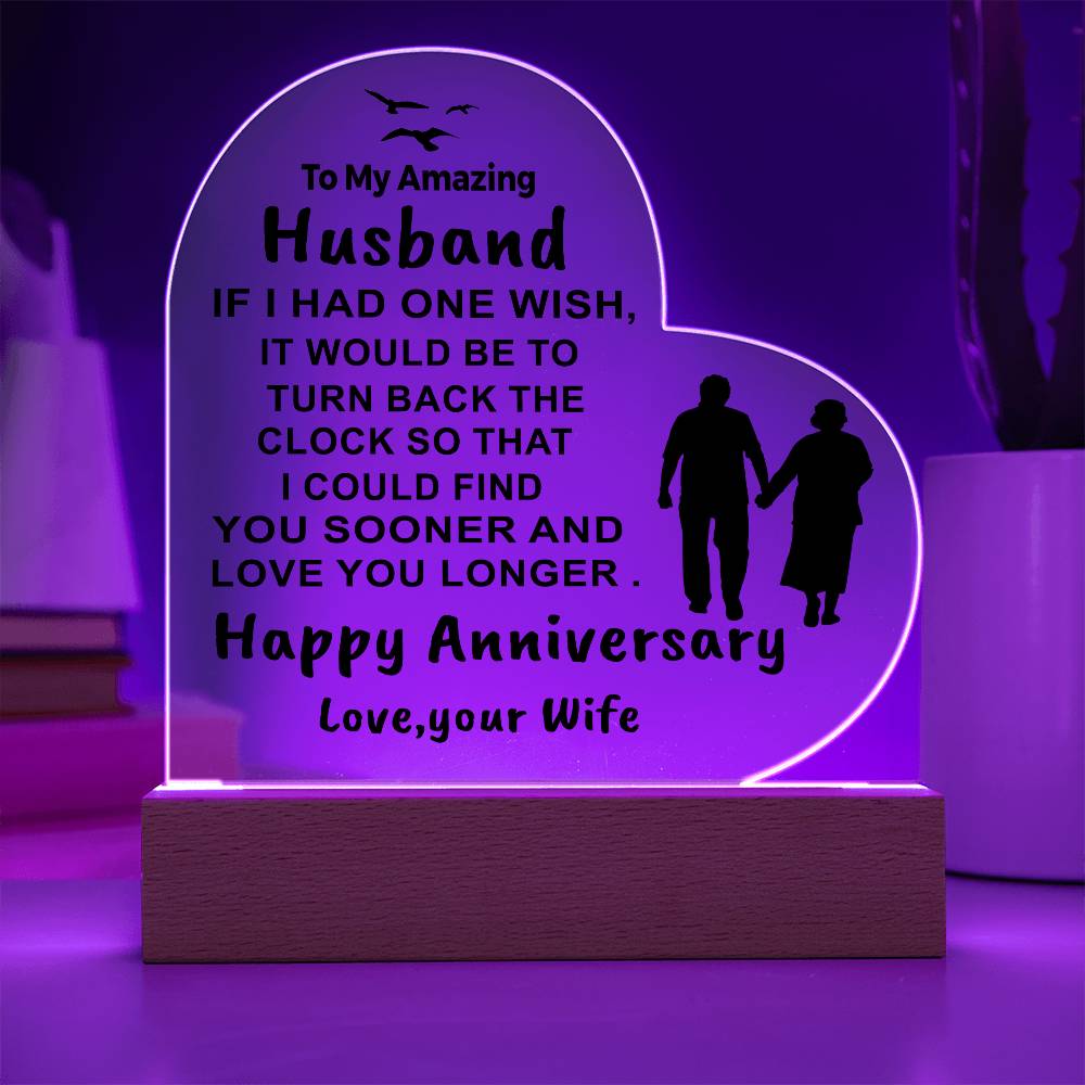 Anniversary Gift For Your Loved Ones - Acrylic Heart Plaque